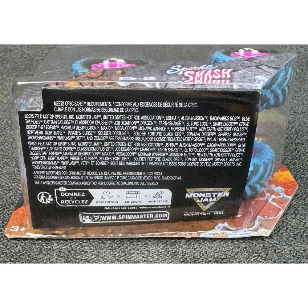 Monster Jam Sparkle Smash Mud Blasters Kids Model Diecast Toy Trucks Car 1:64 3+